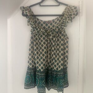 Juicy Couture Mandala Print Flutter Sleeve Boho Top Size Small